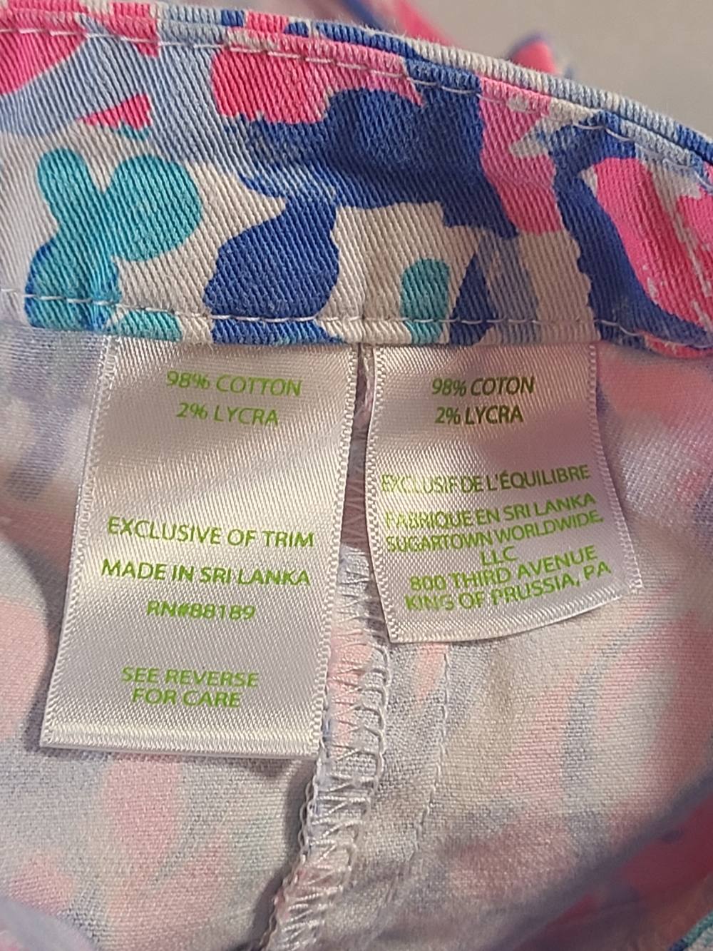 Lilly Pulitzer Womens Shorts Side Zip with Pink Blue Tropical SOLD - Picture 5 of 14